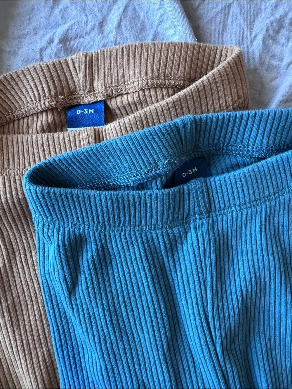 Old Navy Kids Ribbed Leggings Set - Blue & Tan